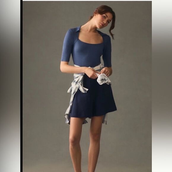 By Anthropologie Collared Square-Neck Tee - Picture 4 of 4